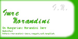 imre morandini business card